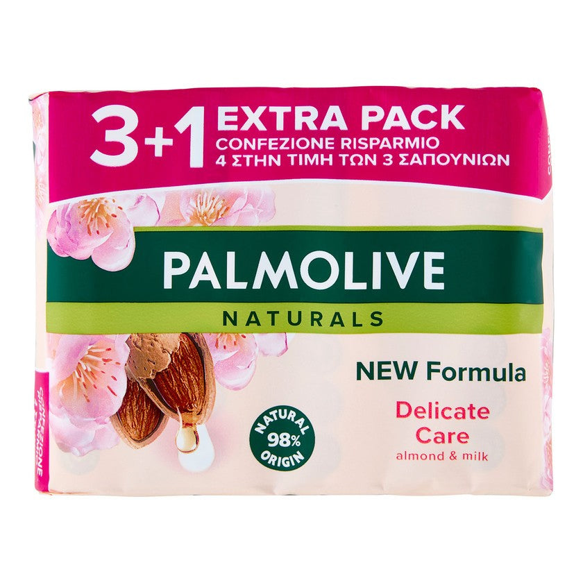 Palmolive Kiinteä saippua 4 kpl x 90 g Manteli & Maito