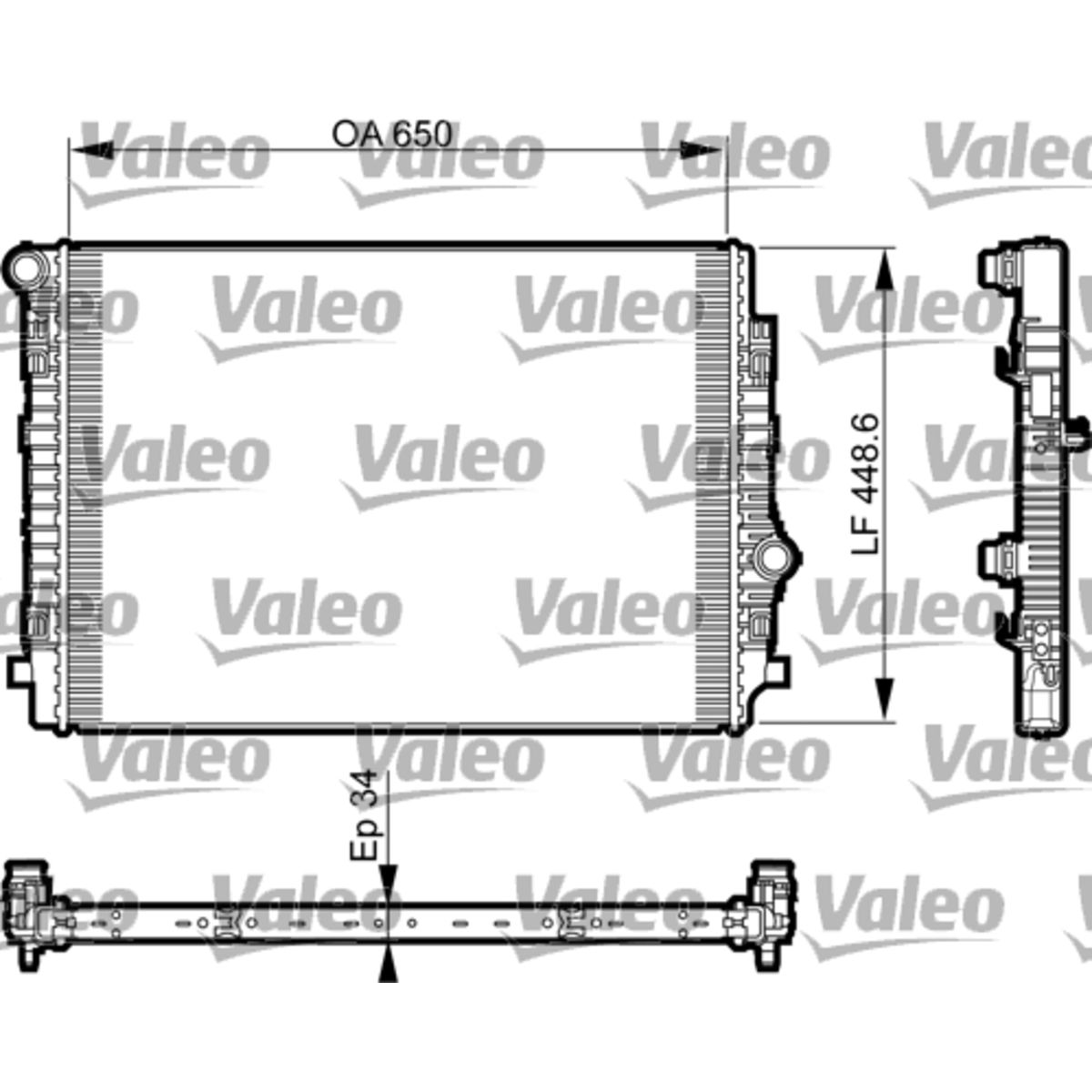Jäähdytin, moottorin jäähdytys VALEO 735549