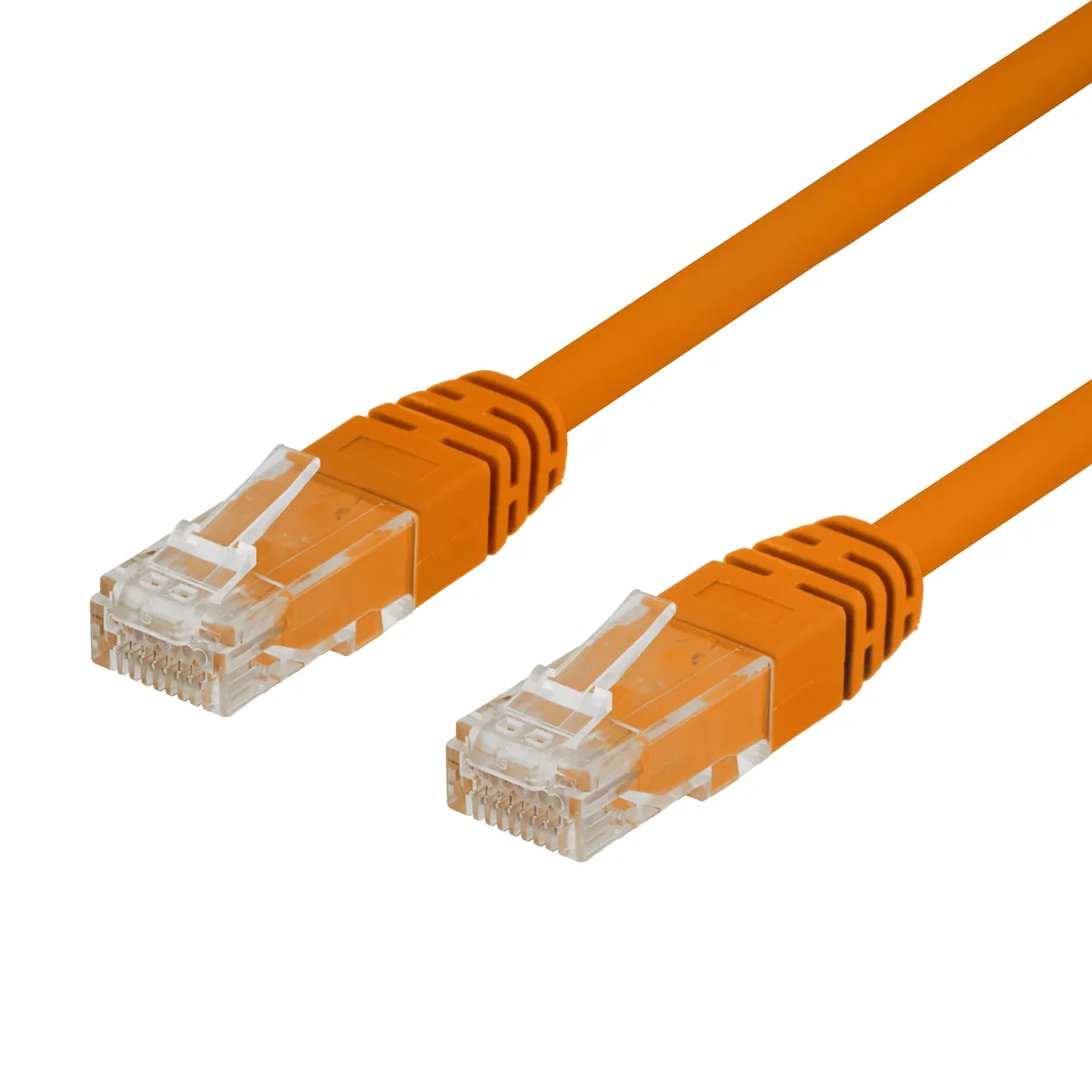 Deltaco Cat6 U/UTP RJ45 0.3m -verkkokaapeli, oranssi