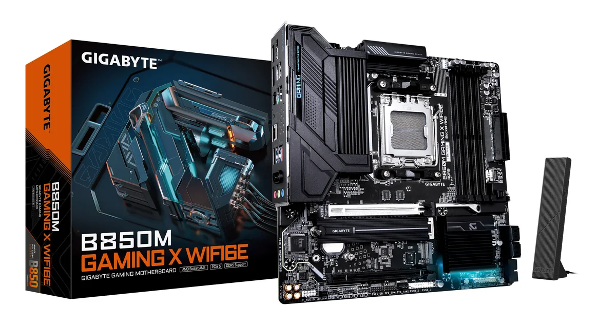GIGABYTE B850M GAMING X WIFI6E Emolevy - AMD B850 - AMD AM5 - DDR5 RAM - Micro-ATX