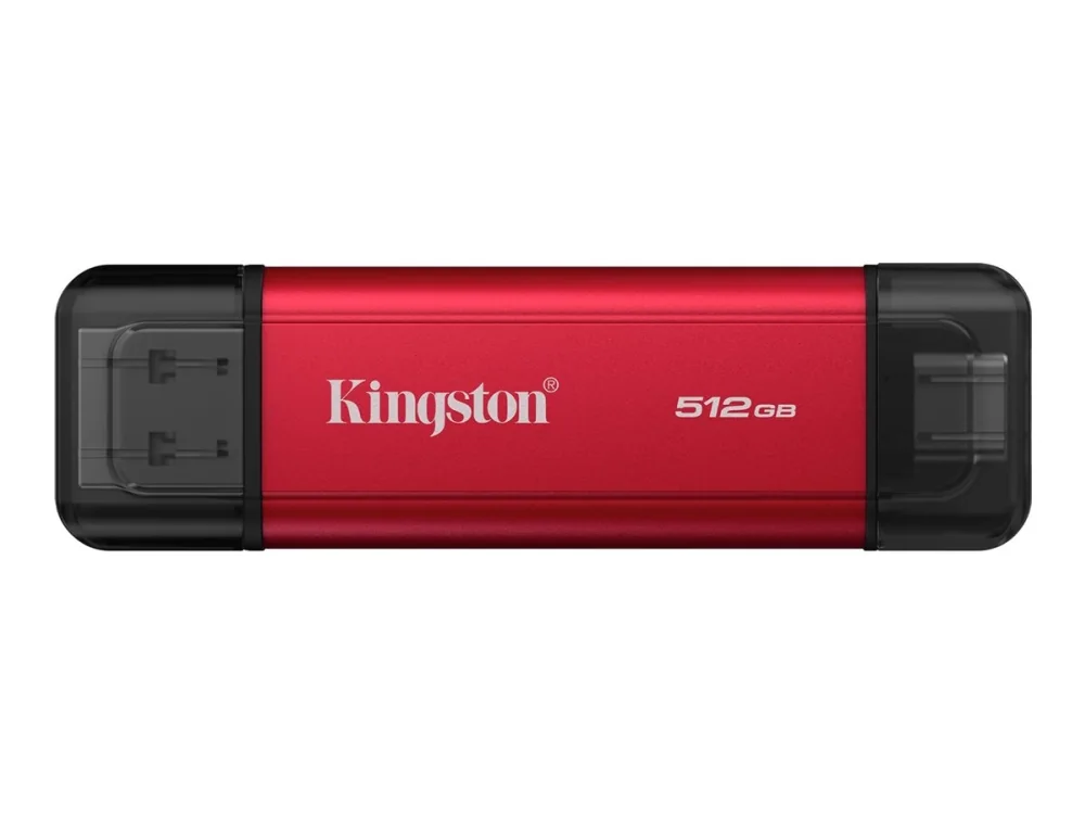 Kingston Dual Portable SSD - 512GB - Ulkoinen SSD - Musta - USB 3.2 Gen 2