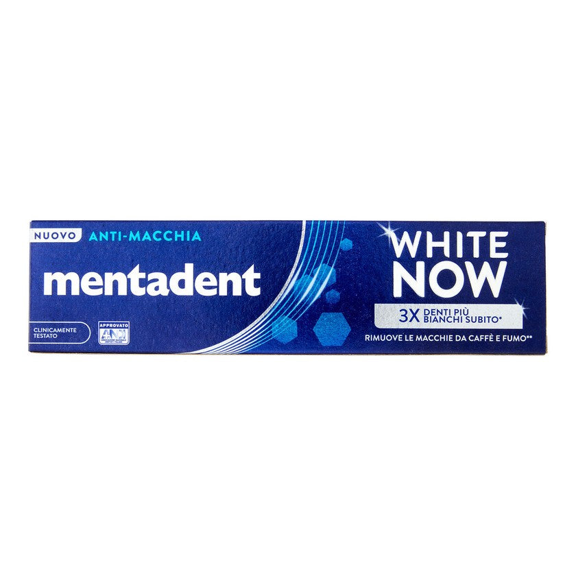 Mentadent White Now -hammastahna 3 X Anti-Tahra 75 ml