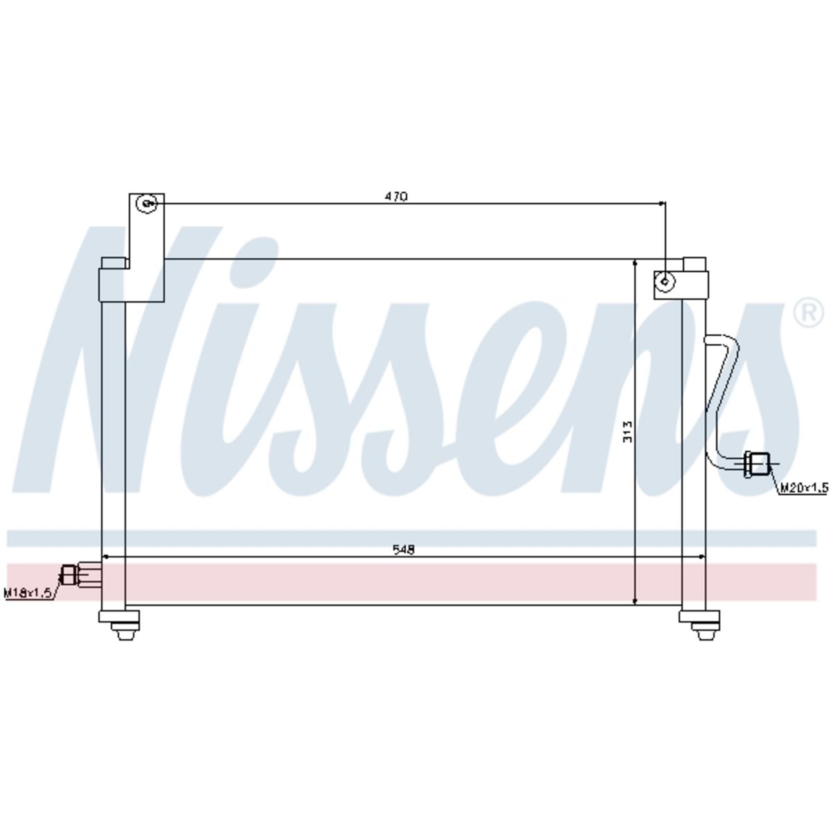 Lauhdutin, ilmastointilaite NISSENS 94751