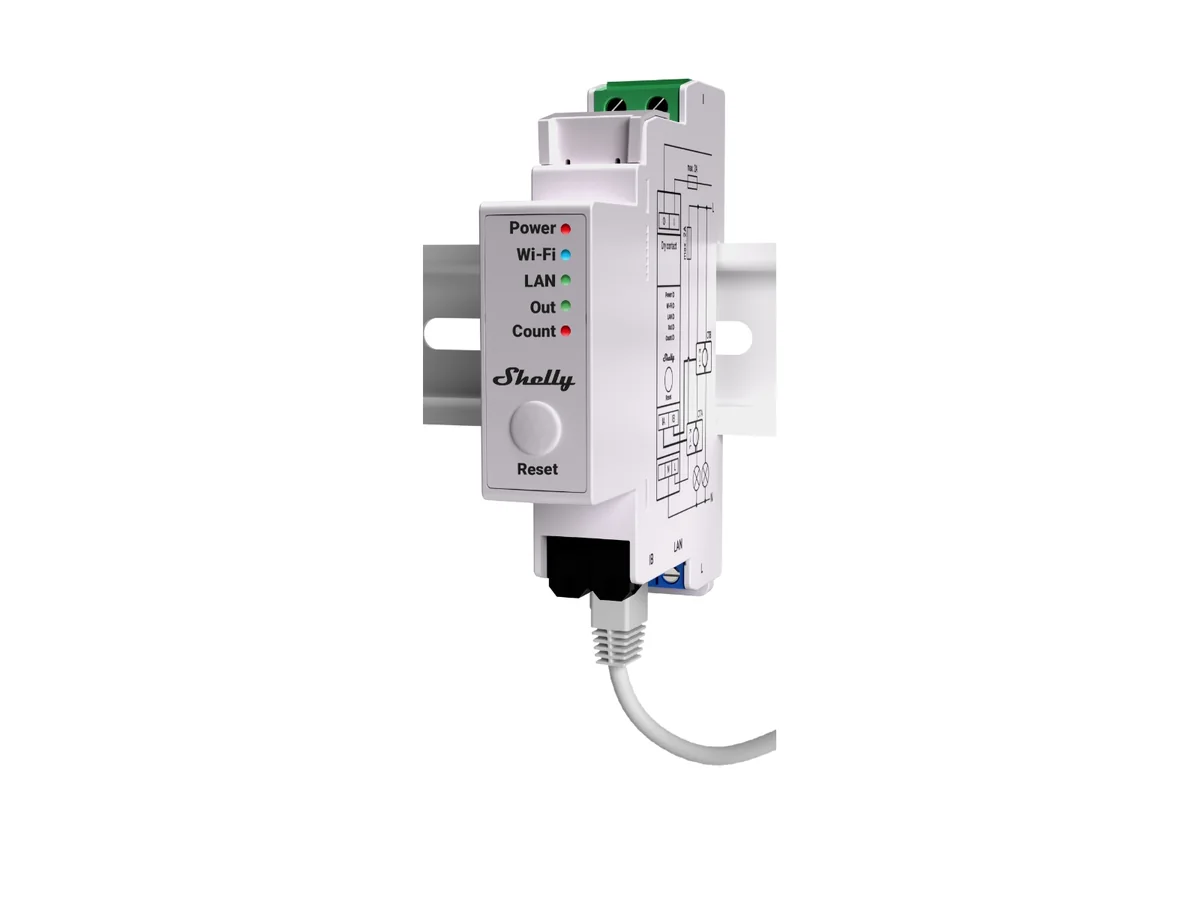 Shelly Pro EM 50A - WiFi 1-vaiheinen energiamittari, 2x50A