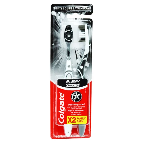Colgate Max White Charcoal Pehmeä Hammasharja - 2 kpl