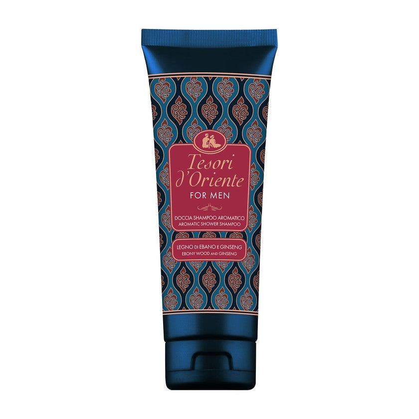 Tesori D'Oriente Miesten Suihkugeeli ja Shampoo Ebony-puu ja Ginseng 250 ml