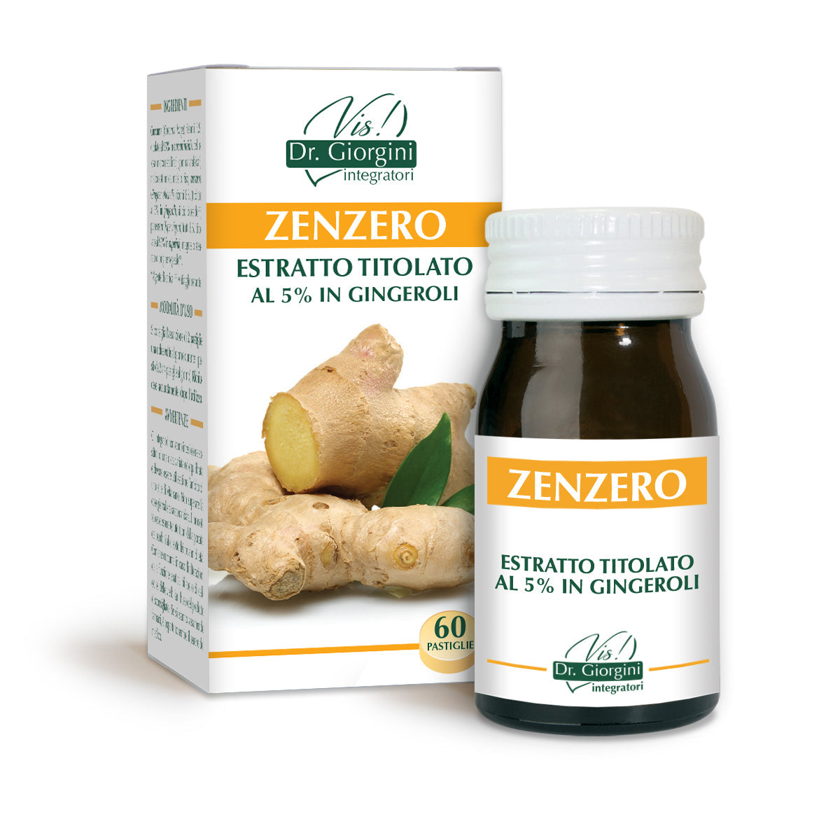 Dr Giorgini inkivääriuute titrattuna 60 tablettia à 500 mg - 30 g