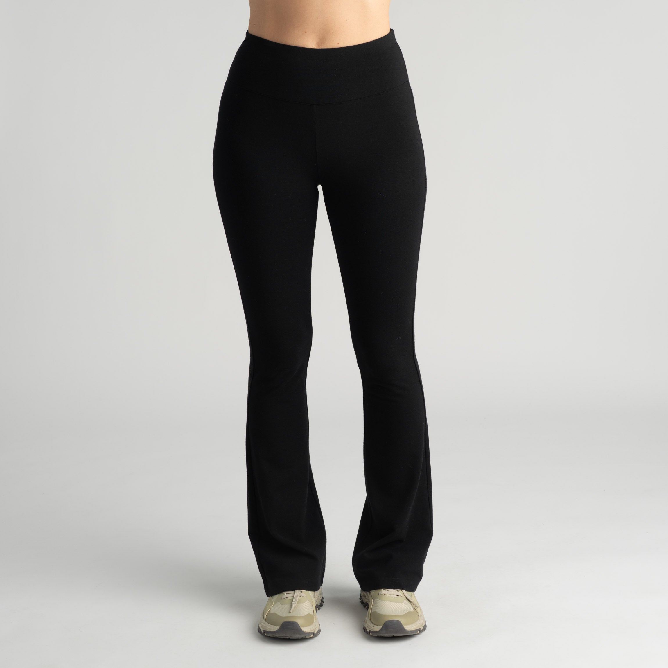 North Outdoor Aya Flared Merinoleggingsit W - musta Merinovilla L-regular koko