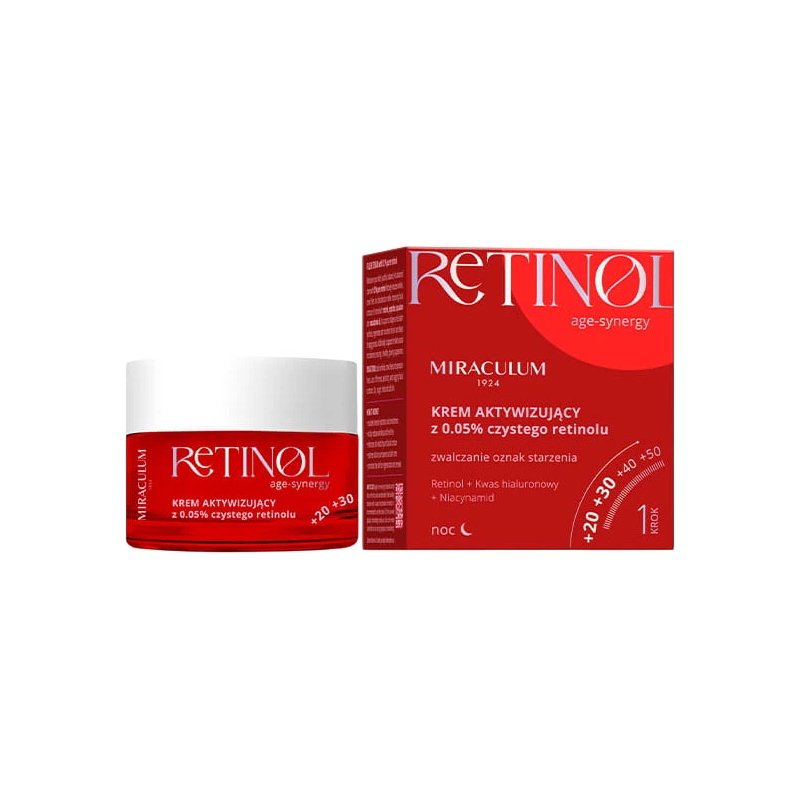 Miraculum Retinol Age-Synergy Activating Cream — yövoide puhtaalla retinolilla 0,05%, 50 ml