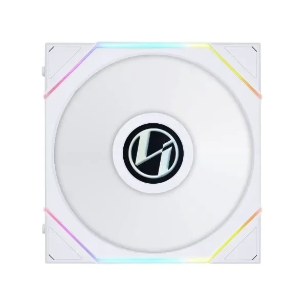 Lian Li UNI FAN TL-LCD Wireless Reverse 140 White - Kotelotuuletin - 140mm - Valkoinen RGB LED valolla - 30 dBA