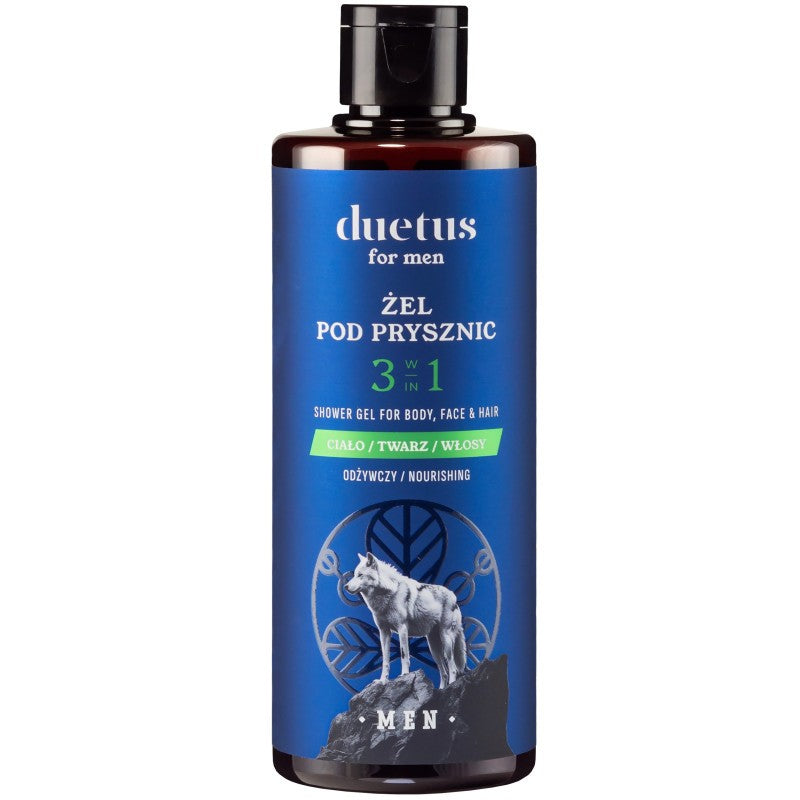 Duetus miesten ravitseva vartalonpuhdistusaine 3in1 300ml
