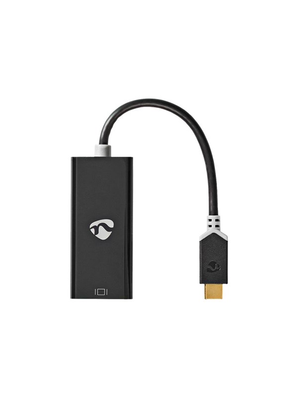 Nedis USB-CTM Sovitin | USB 3.2 Gen 1 | USB-CTM Uros | Mini DisplayPort Naaras | 0.20 m | Pyöreä | Kullattu | PVC | Antrasiitti | Laatikko