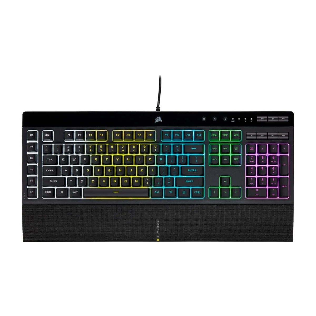 CORSAIR K55 RGB PRO -pelinäppäimistö, Rubber Dome, musta