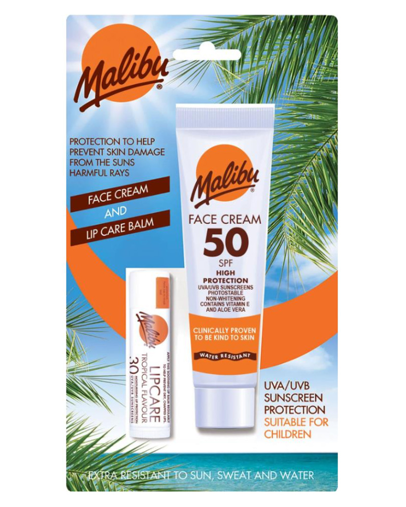 Malibu Face Sun Lotion 50 40ml and Lip Balm