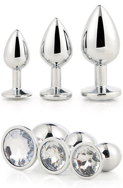 Gleaming Love Silver Plug Set Anaalitappi setti