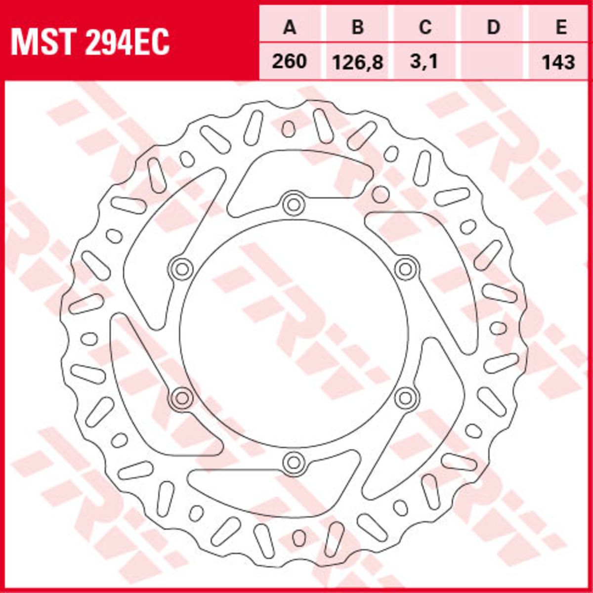 Jarrulevy TRW MST294EC