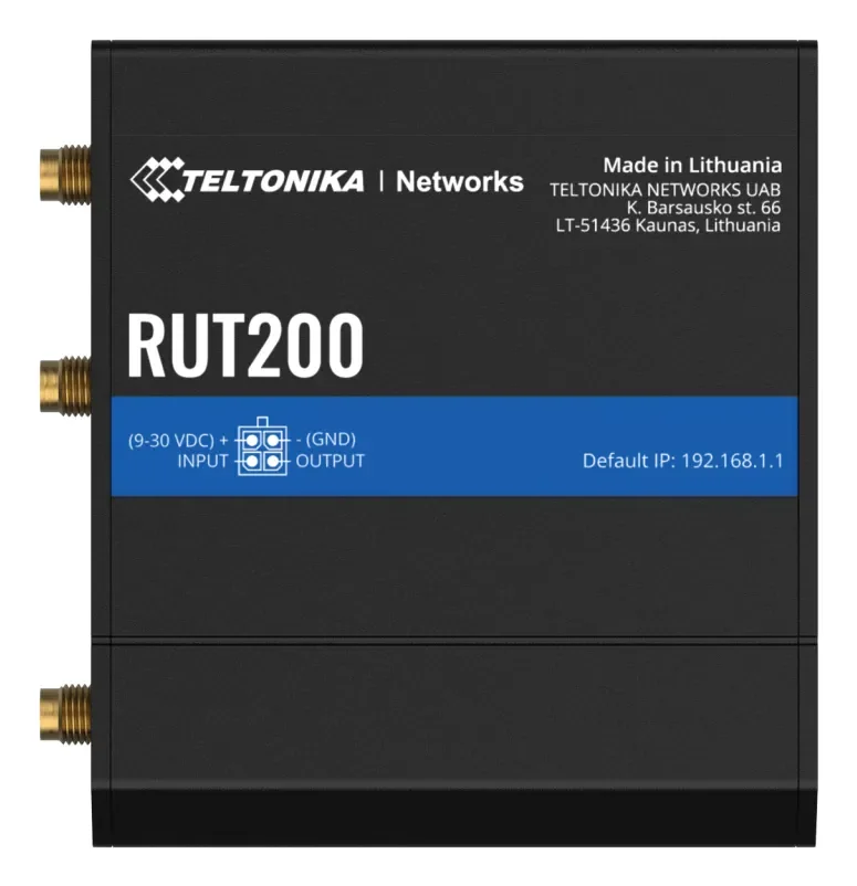 Teltonika RUT200 -reititin, Wi-Fi 4, N150, 4G, eSIM, Aluminum