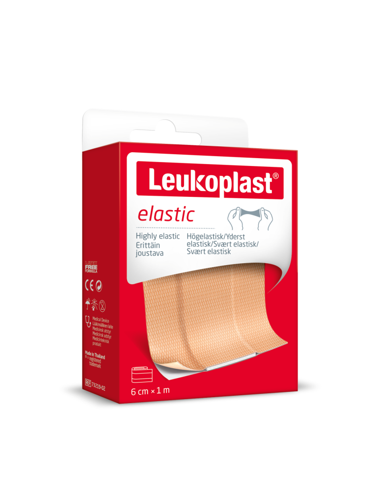 Leukoplast Elastic laastari 6 cm x 1m rulla 1 kpl