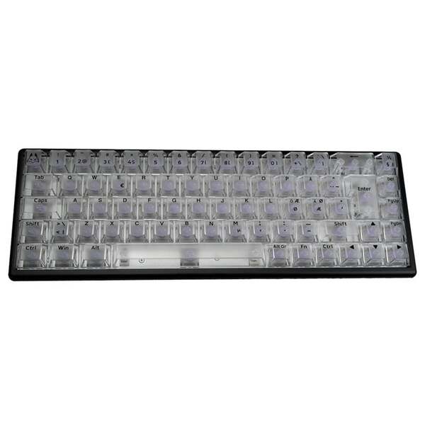 Arbiter Polar 65 HE - Phantom Clear - Pelinäppäimistö - ilman numpadia - Pohjoismainen - Musta