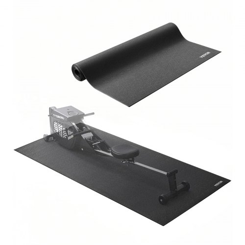 VEVOR Treadmill Mat for Carpet Floor, 6 mm Thick, 760x1525 mm Exercise Equipment Mat for Treadmills, Stationary, Recumbent Bikes, High Density PVC Floor Protector, Waterproof and Non-slip for Home Gym