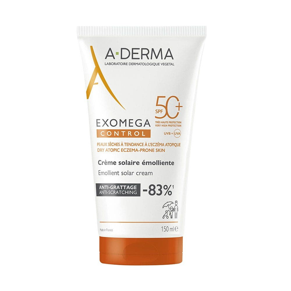 TO-Derma Exomega Control Pehmentävä aurinkosuojavoide kasvoille ja vartalolle SPF 50+ 150 ml