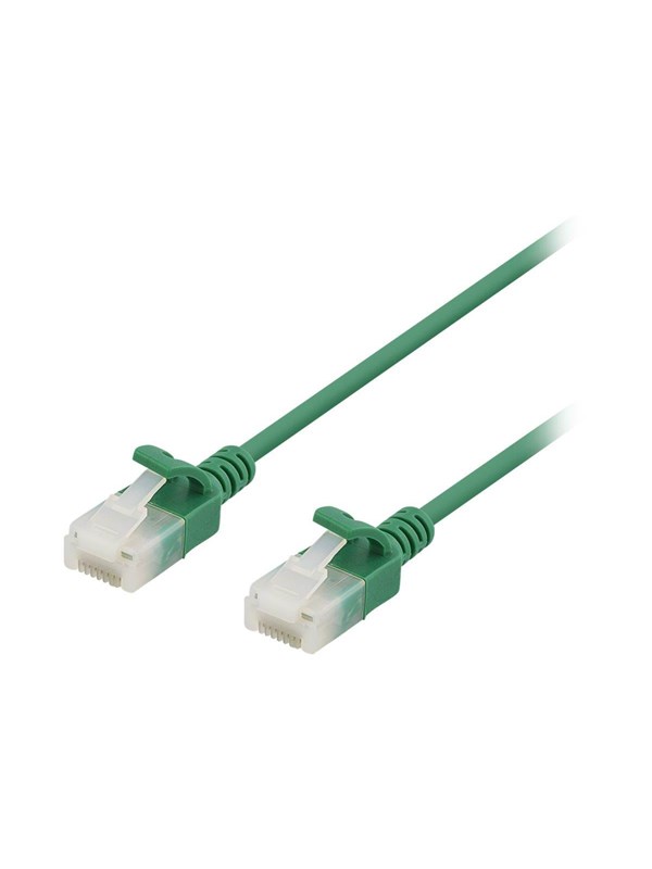 DELTACO U/UTP Cat6a laitekaapeli, ohut, läpimitta 3,5mm, 3m, vihreä