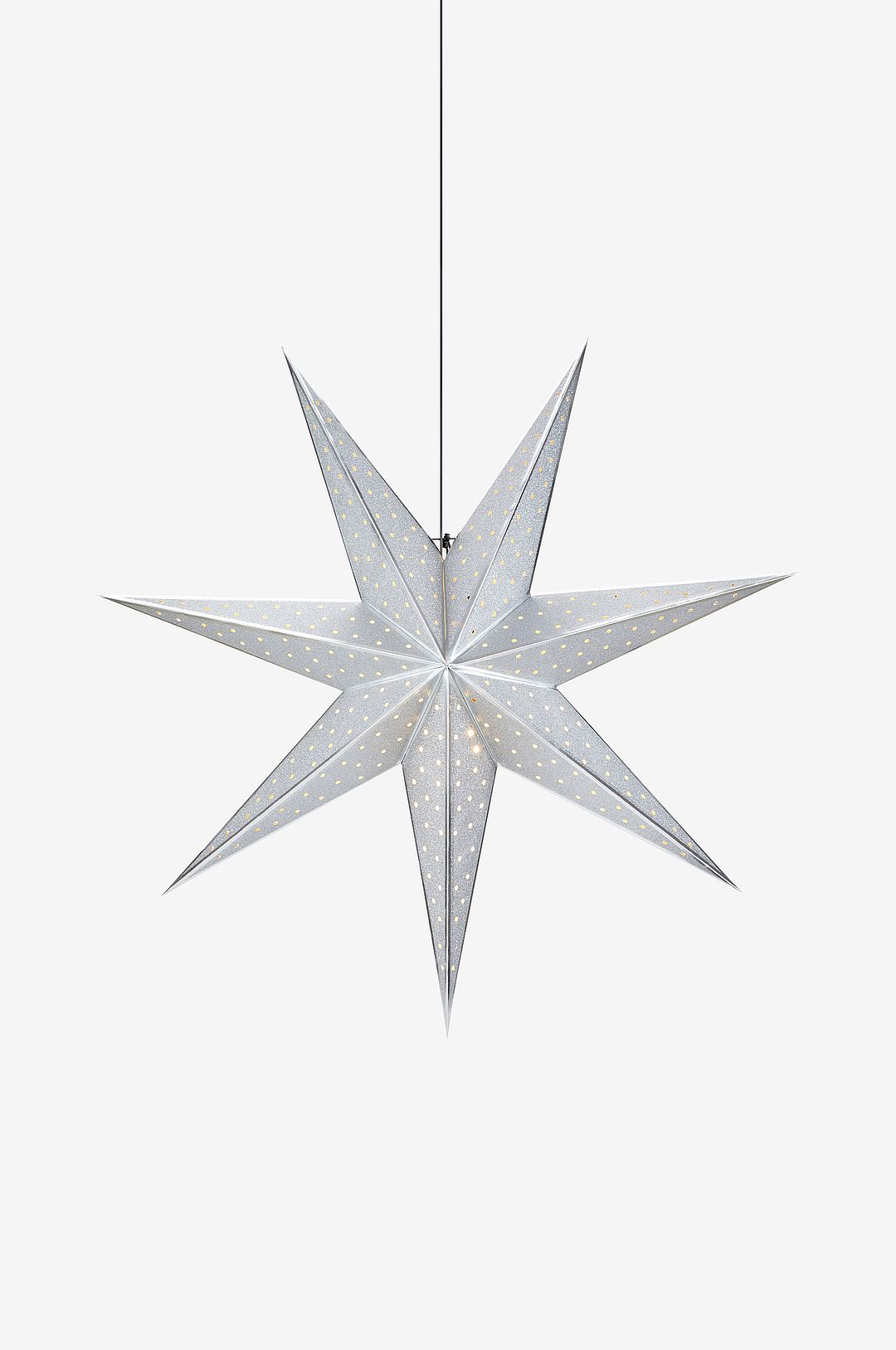 Markslöjd Julstjärna GLITTER 75 cm silver Markslöjd