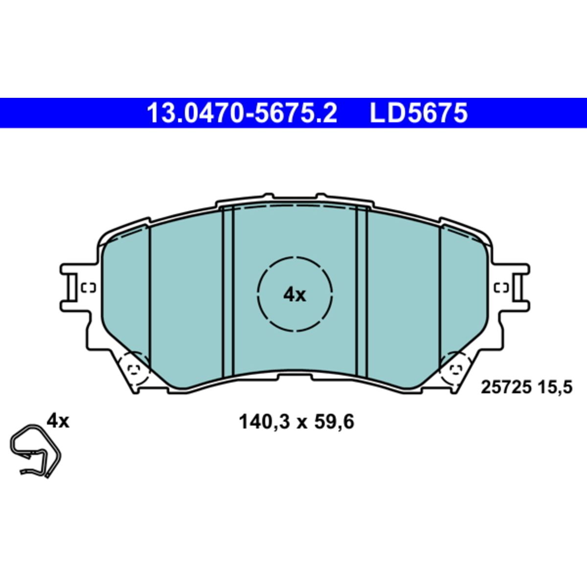 Jarrupalat, levyjarru ATE 13.0470-5675.2