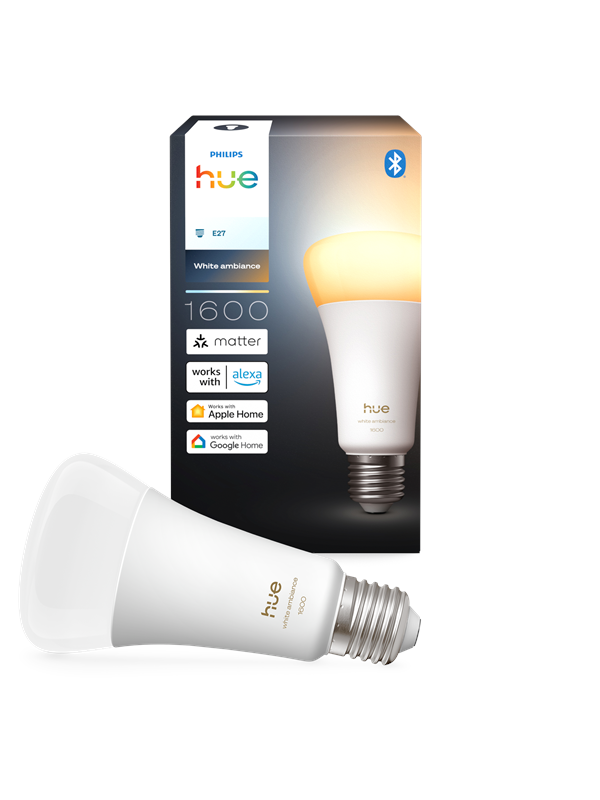 Philips Hue White ambiance A67 - E27-älylamppu - 1 600 lm, Älylamppu, Bluetooth/Zigbee, Valkoinen, LED, E27, A21