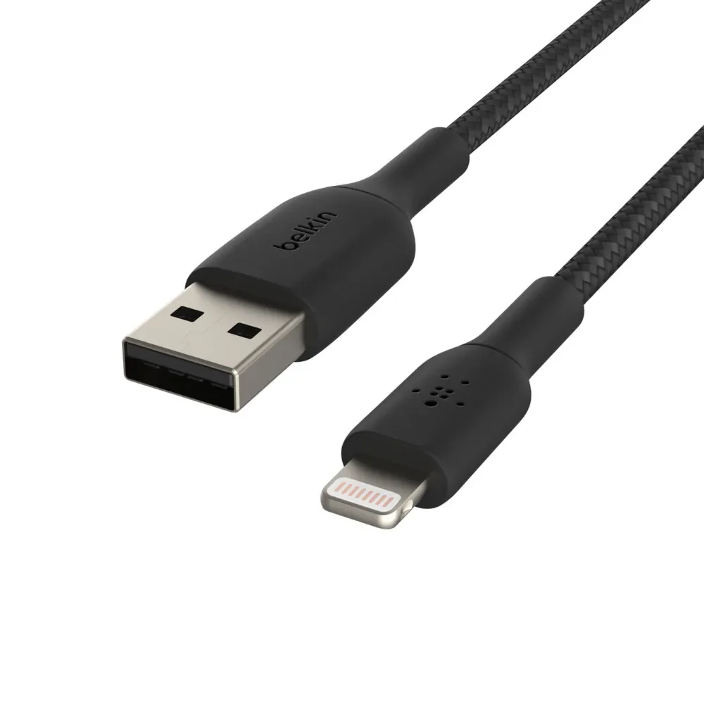 Belkin Lightning To Usb-a Cable Braided 0.15m Musta