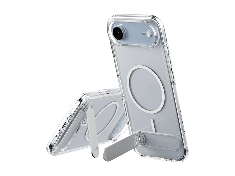 PanzerGlass CARE™ by ® Kickstand Case Transparent w. MagSafe iPhone Air, Suojus, Apple, Apple - iPhone Air, Läpinäkyvä