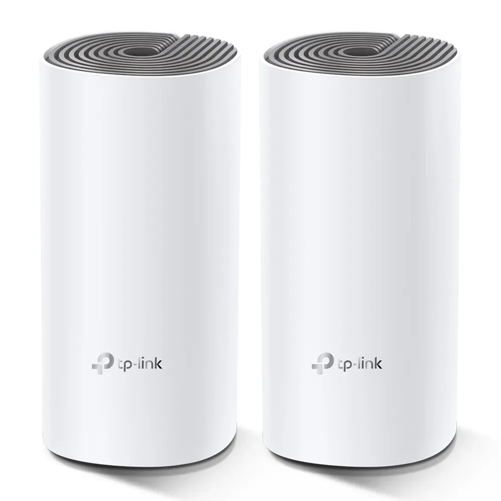 TP-Link Deco E4 -mesh WiFi -järjestelmä, Wi-Fi 5, AC1200, Dual-band, 2 kpl, valkoinen
