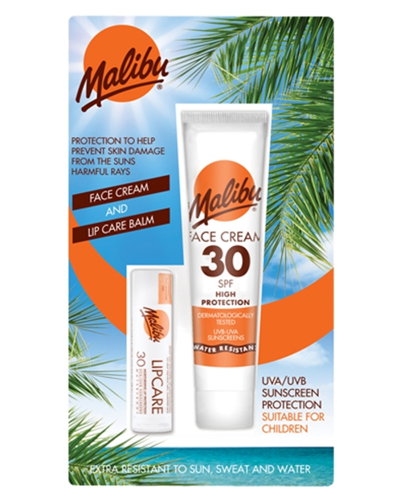 Malibu Face Cream & Lipbalm Blister Pack SPF30 (F) 40 ml 2 stk.