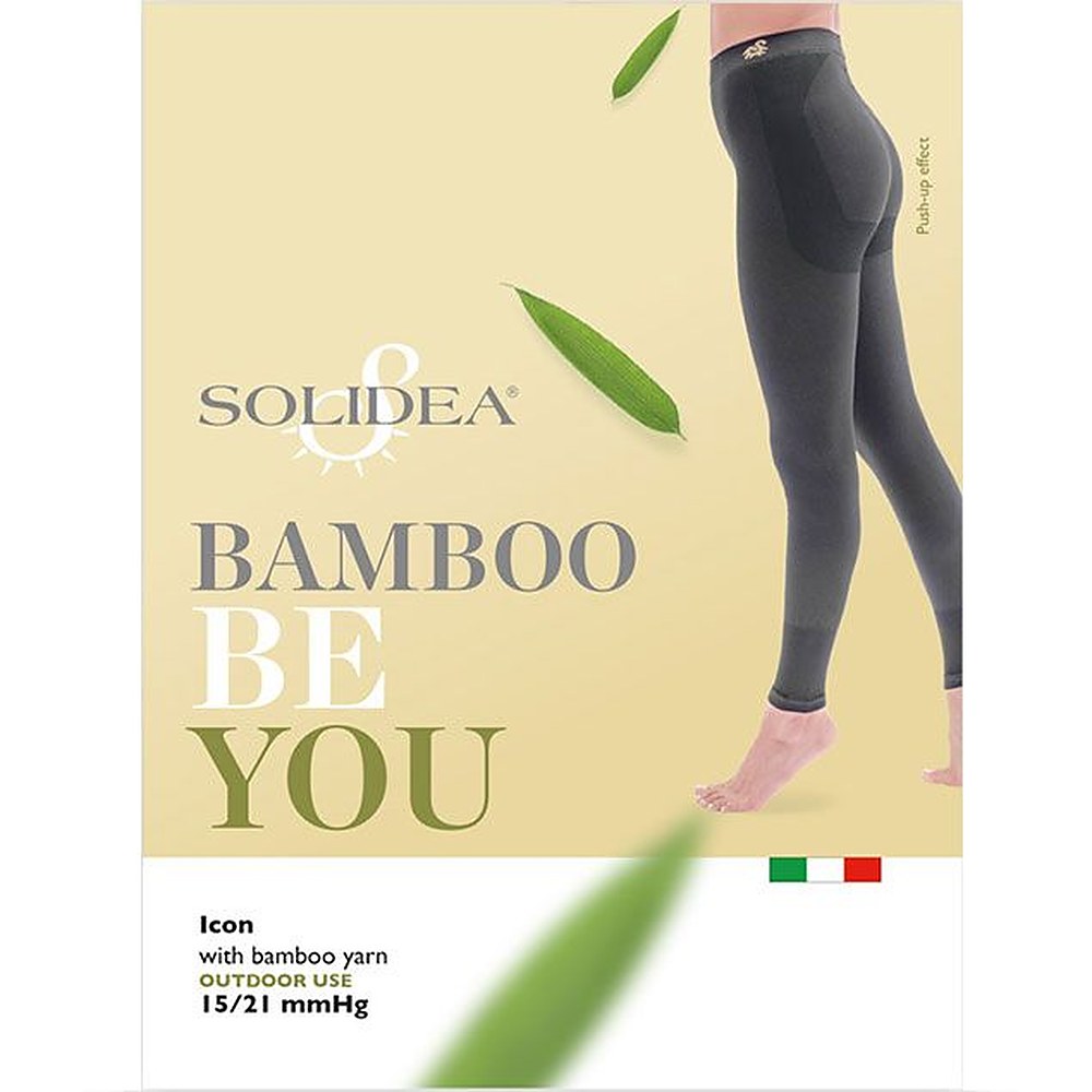 Solidea Be You Bamboo Icon -kompressioleggingsit 15 21 mmHg musta 4L