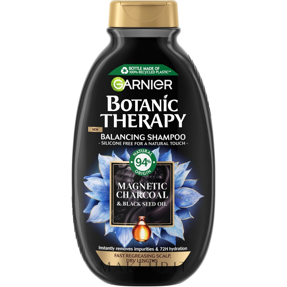 Botanic Therapy Magnetic Charcoal Cleansing Shampoo (tasapainottava shampoo) - Tilavuus: 400 ml