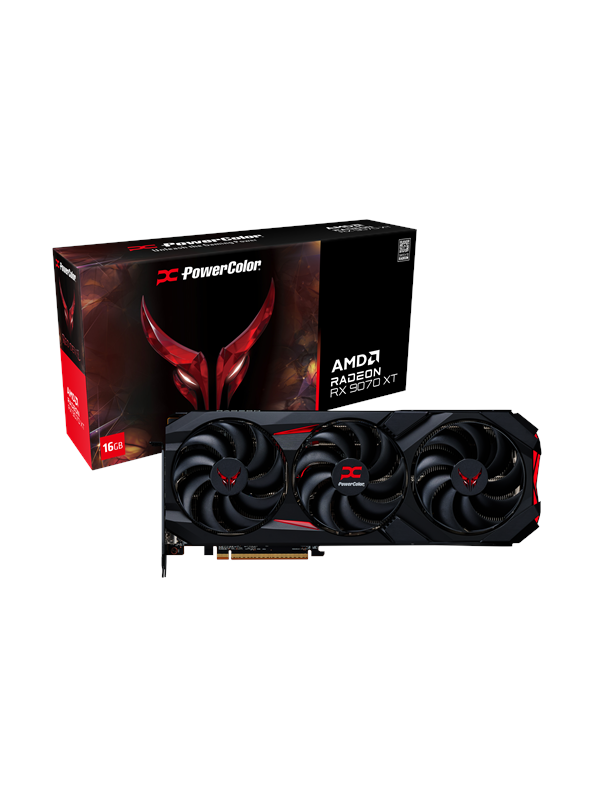 PowerColor Radeon RX 9070 XT Red Devil - 16GB GDDR6 RAM - Näytönohjaimet