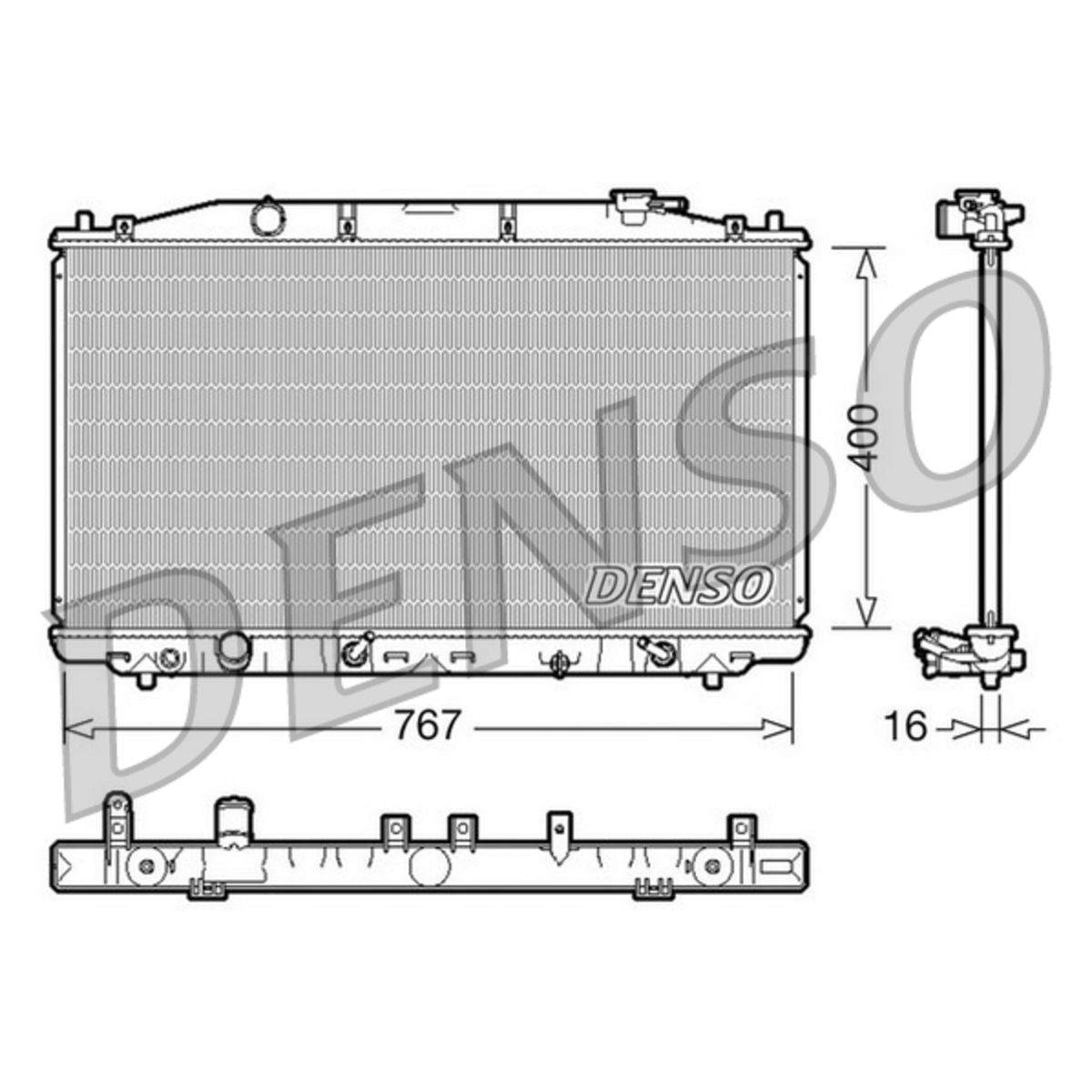 Jäähdytin, moottorin jäähdytys DENSO DRM40025