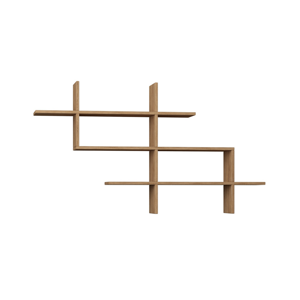 Norda Design Moderni tamminen kirjahylly, 150 cm x 82 cm x 22 cm | 100 % melamiinipinnoitettu, 18 mm paksu | Tyylikäs ja toimiva