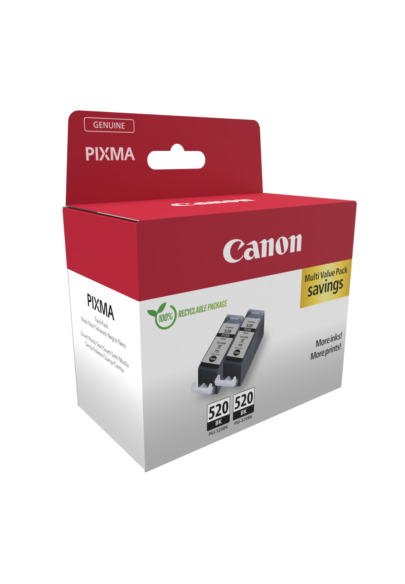 Canon Mustepatruuna musta 19ml, 2-pakkaus 2932B019 Vastaa: N/A