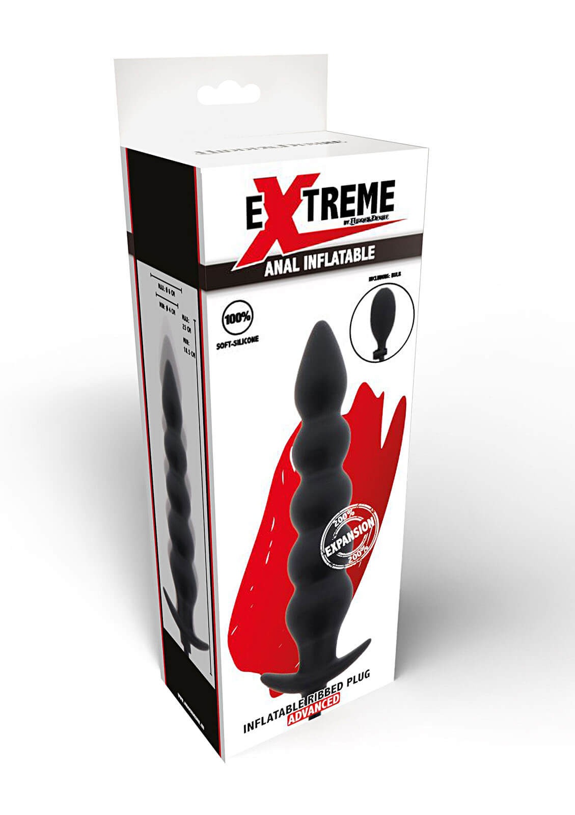 Hidden Desire Extreme Inflatable Ribbed Plug Advance puhallettava anaalitappi