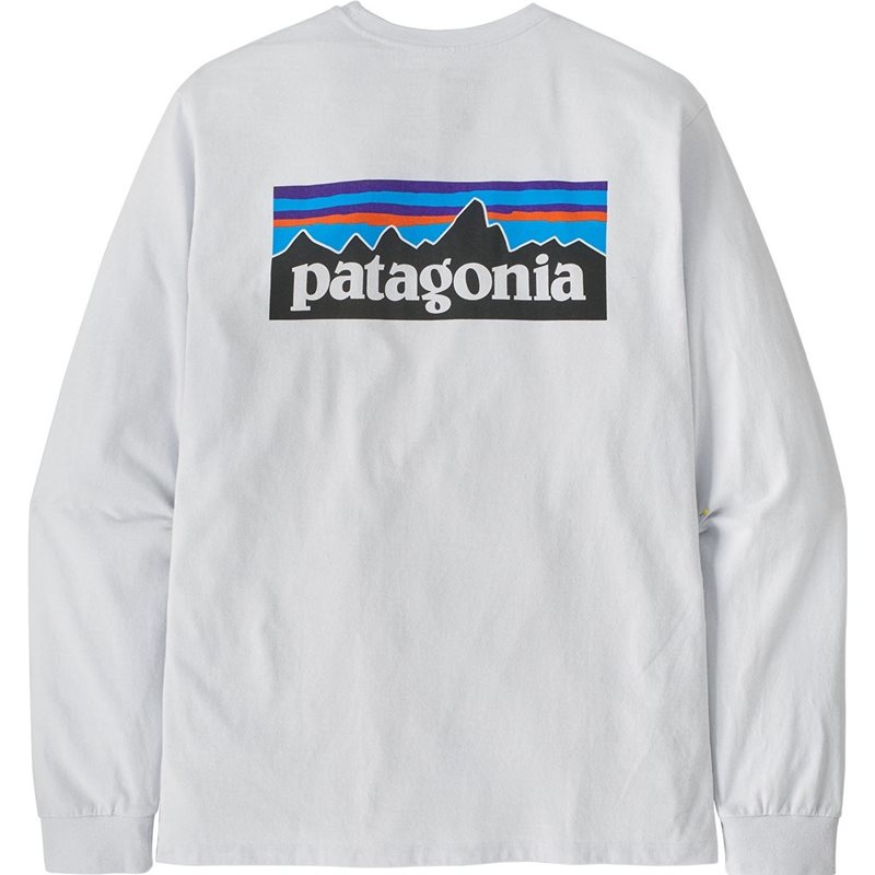 Patagonia P-6 Logo LS Responsibili-Tee Men White - XXL