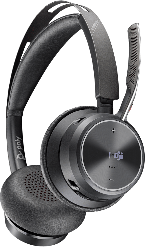 HP Poly Voyager Focus 2 Microsoft Teams Certified USB-C-C Headset +USB-C/A Adapter