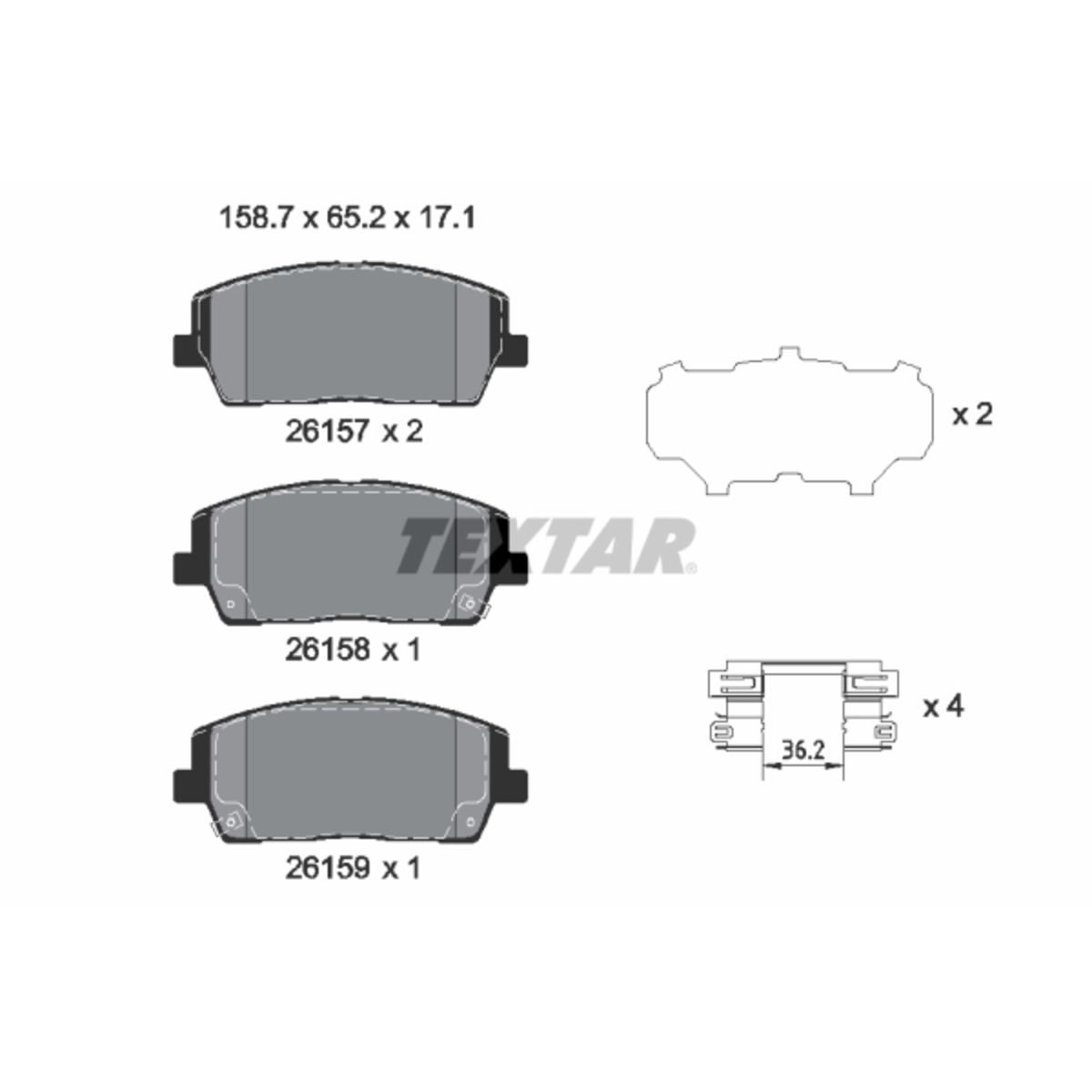 Jarrupalat, levyjarru TEXTAR 2615701