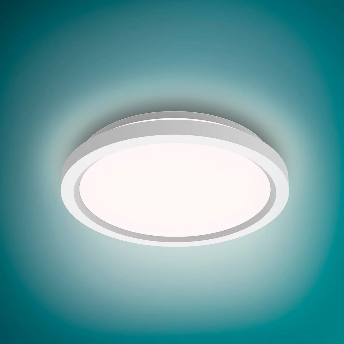 Philips AIO Ceiling Light with Remote (Round White) - 24W Integrated LED Lamp with 3 step dimming 2-pack