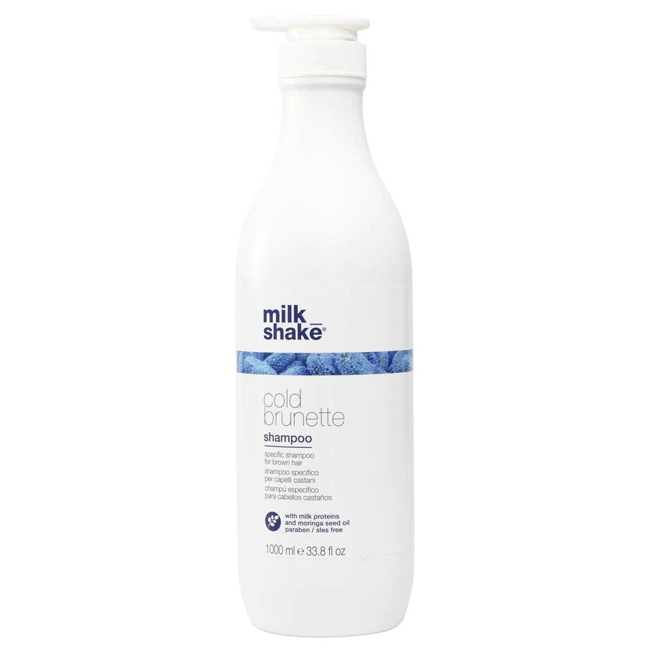 Milk Shake Cold Brunette anti-yellow shampoo ruskeille hiuksille 1000 ml