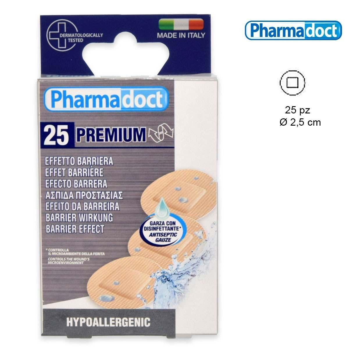 Pharmadoct 20 Premium-pyöreää laastaria hemostaattisella sideharsolla