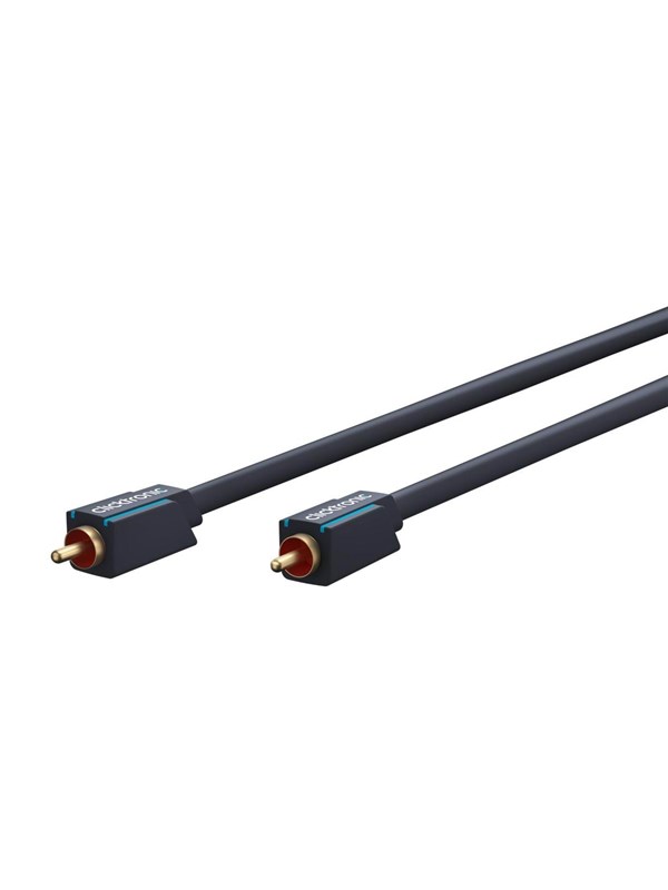 ClickTronic RCA-kabel, mono Premiumkabel | 1x cinch plug 1x cinch plug | 2,0 m | OFC innerledare