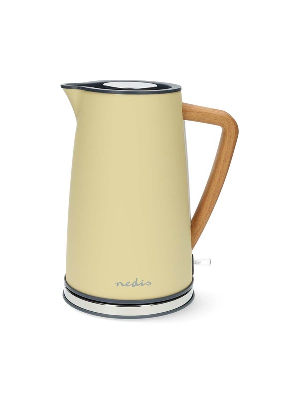 Nedis Vedenkeitin | 1.7 l | Soft-Touch | Keltainen | Pyörivä 360 astetta | Piilotettu lämmityselementti | Strix® ohjain | Tyhjäksi kiehumisen suoja