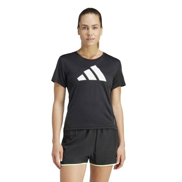 adidas Run It Tee K. XS Musta Naiset