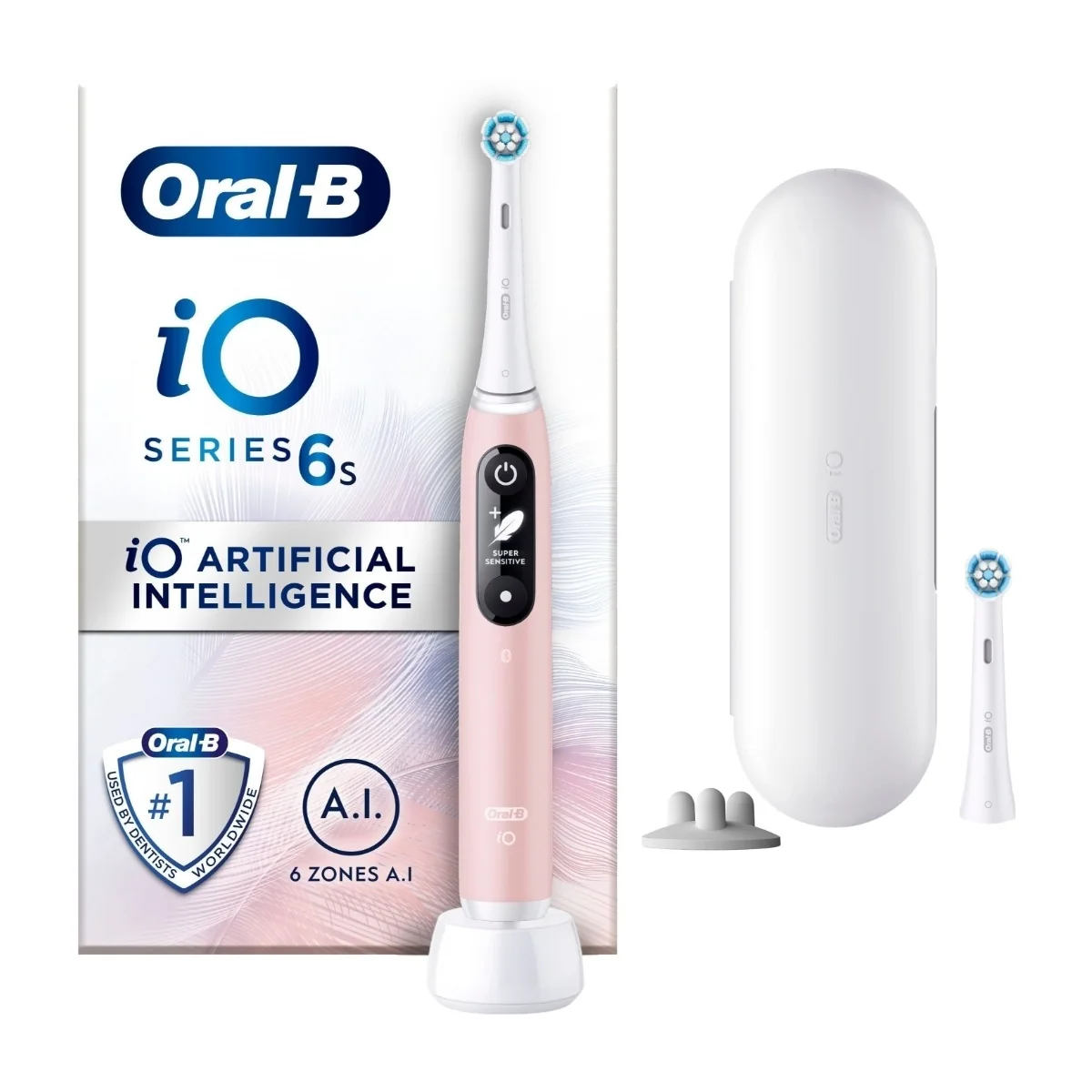 Oral-B iO6S Sensitive -sähköhammasharja, Pink Sand